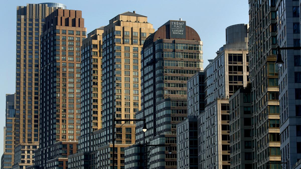 A series of buildings on Riverside Boulevard between 65th and 70th streets in Manhattan all bear the Republican presidential nominee's name.