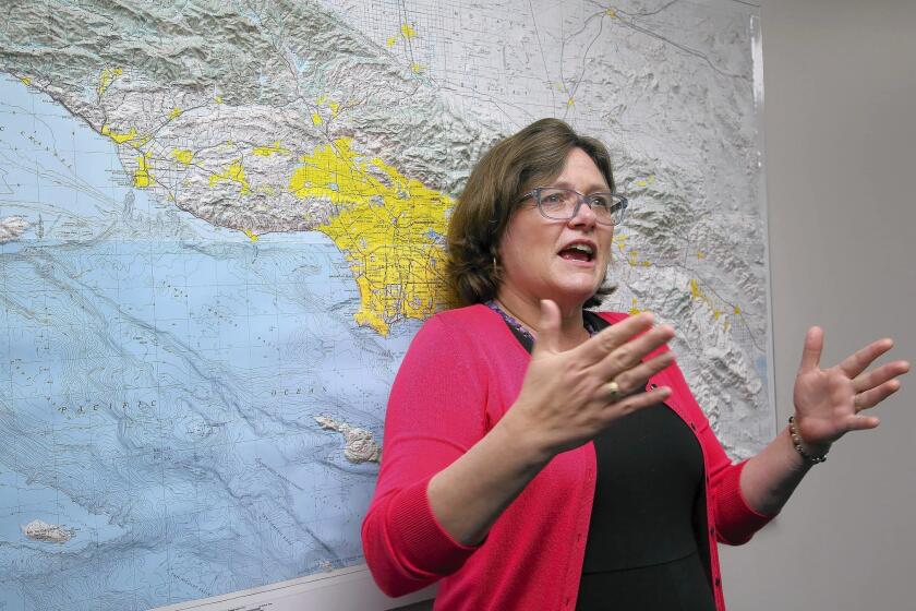“Nobody should die in a building in an earthquake. That’s our goal," said Lucy Jones, a USGS seismologist who became L.A.'s earthquake advisor in January, about the mayor's proposal.