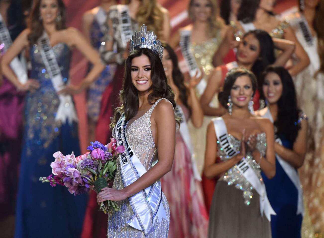 Miss Colombia Paulina Vega is crowned Miss Universe 2014 during the 63rd annual Miss Universe Pageant at Florida International University on Jan. 25, 2015.