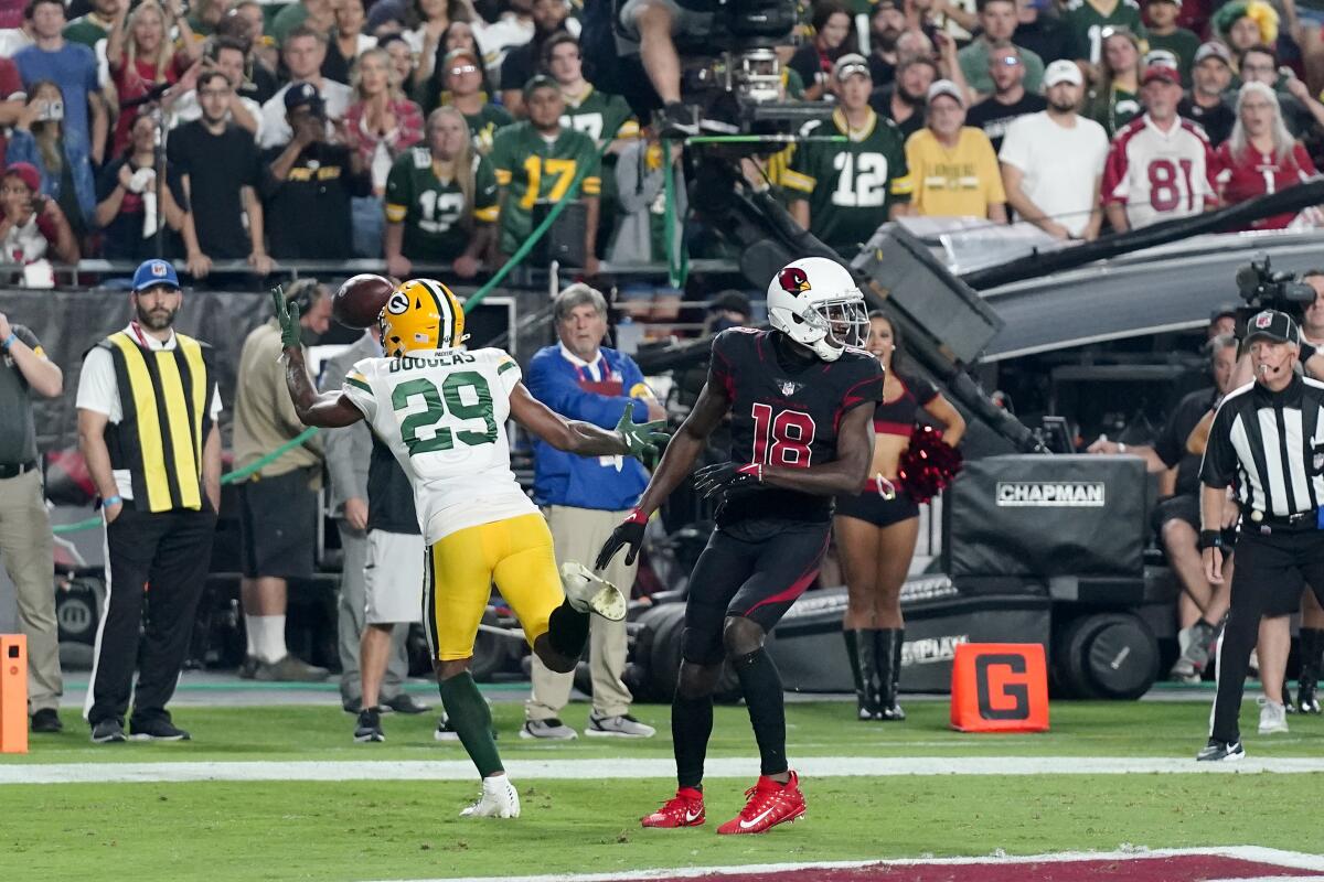 Packers beat Cardinals 24-21 after Murray throws late INT - The San Diego  Union-Tribune