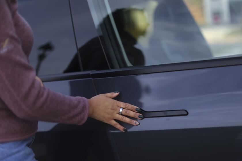 Tesla was a pioneer of electrically controlled doors and flush handles. Photographer: Travis Dove/Bloomberg