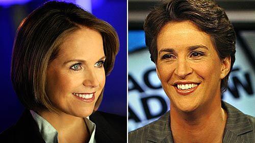 Katie Couric and Rachel Maddow
