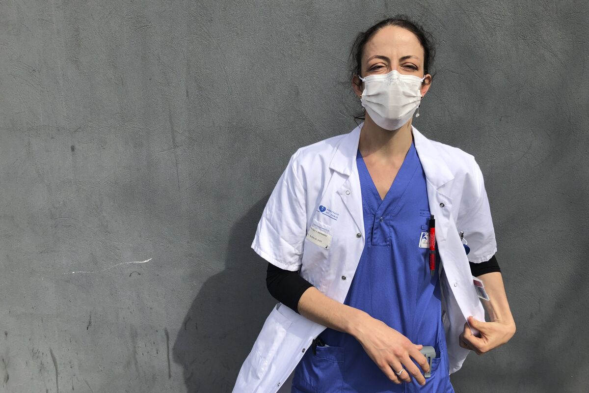 Aurelie Gouel, an ICU doctor in Paris, was infected by the coronavirus in March but rushed back to work as soon as she recovered.