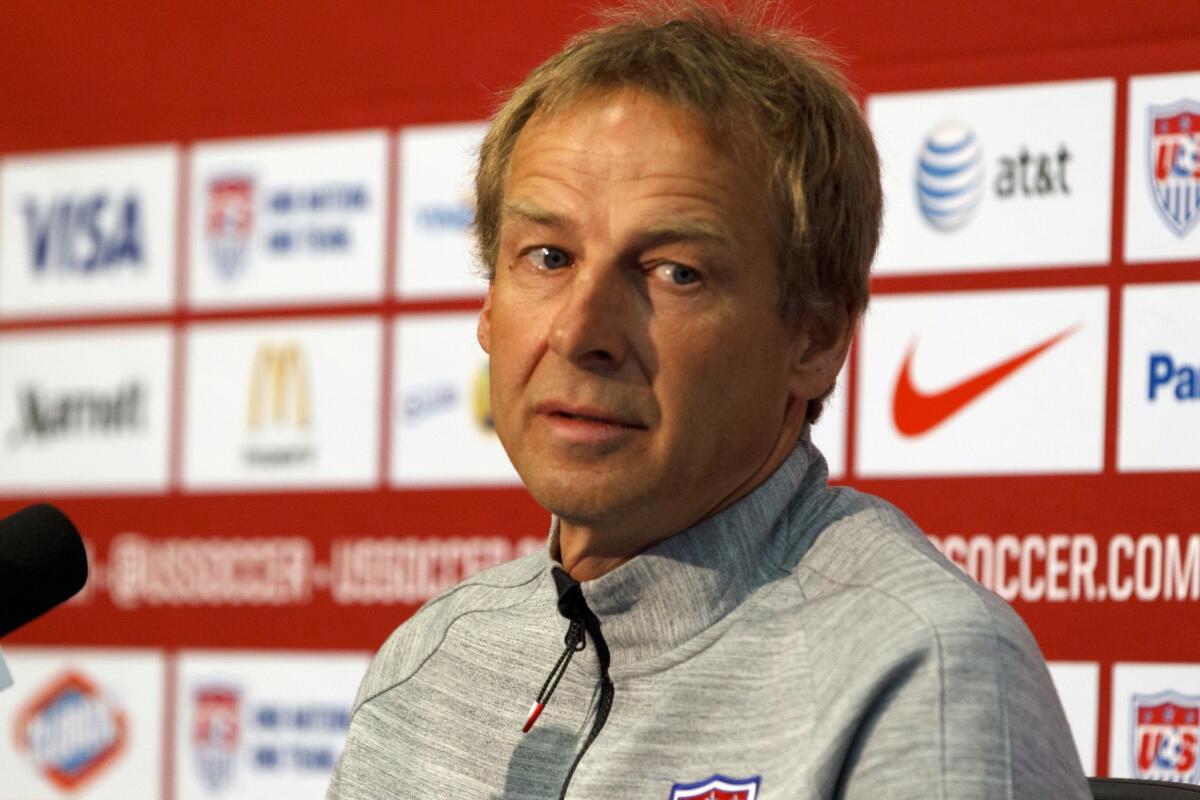 Don't expect big things from the U.S. team at the World Cup, Coach Juergen Klinsmann says.