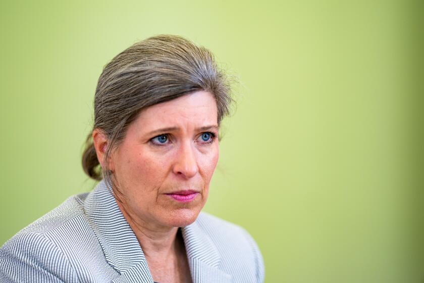 WASHINGTON, CA - AUGUST 05: Sen. Joni Ernst (R-IA), photographed during an interview at her office in the Hart Senate Office Building on Thursday, Aug. 5, 2021 in Washington, DC.