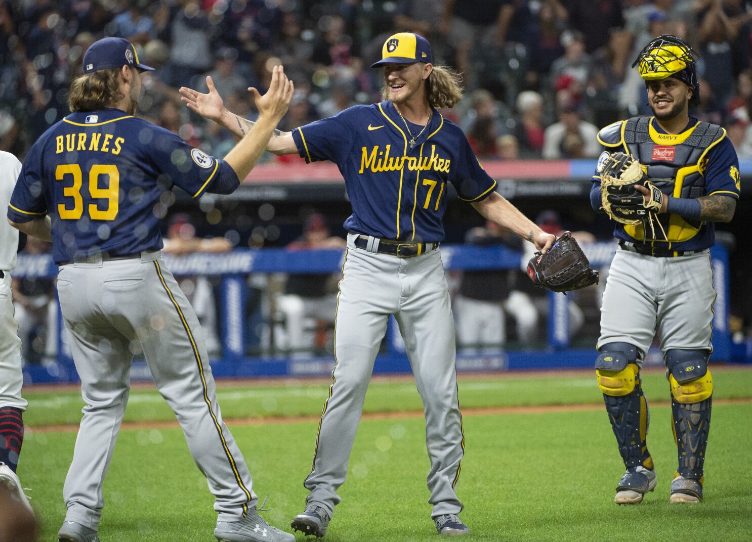 Brewers' Burnes, Hader combine for MLB record 9th no-hitter - The San Diego  Union-Tribune