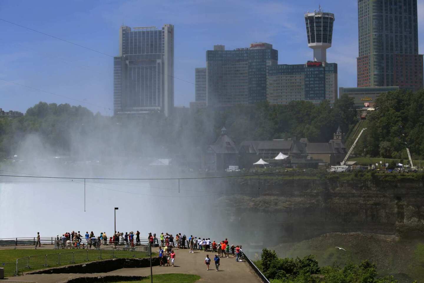 High wire act over Niagara Falls