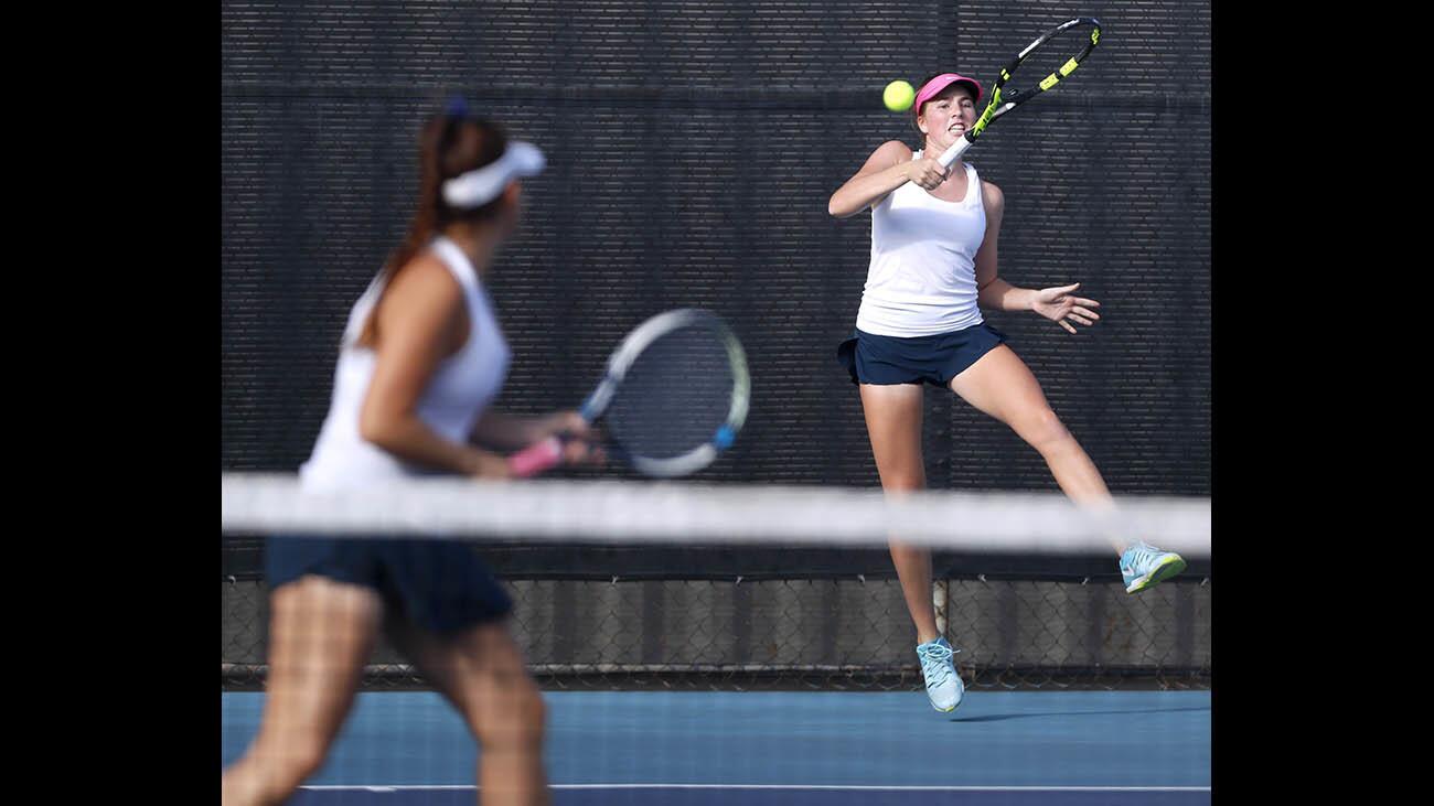 Photo Gallery: Corona Del Mar High School girls tennis vs. Arcadia High School in CIF SS Division 1 semifinal match