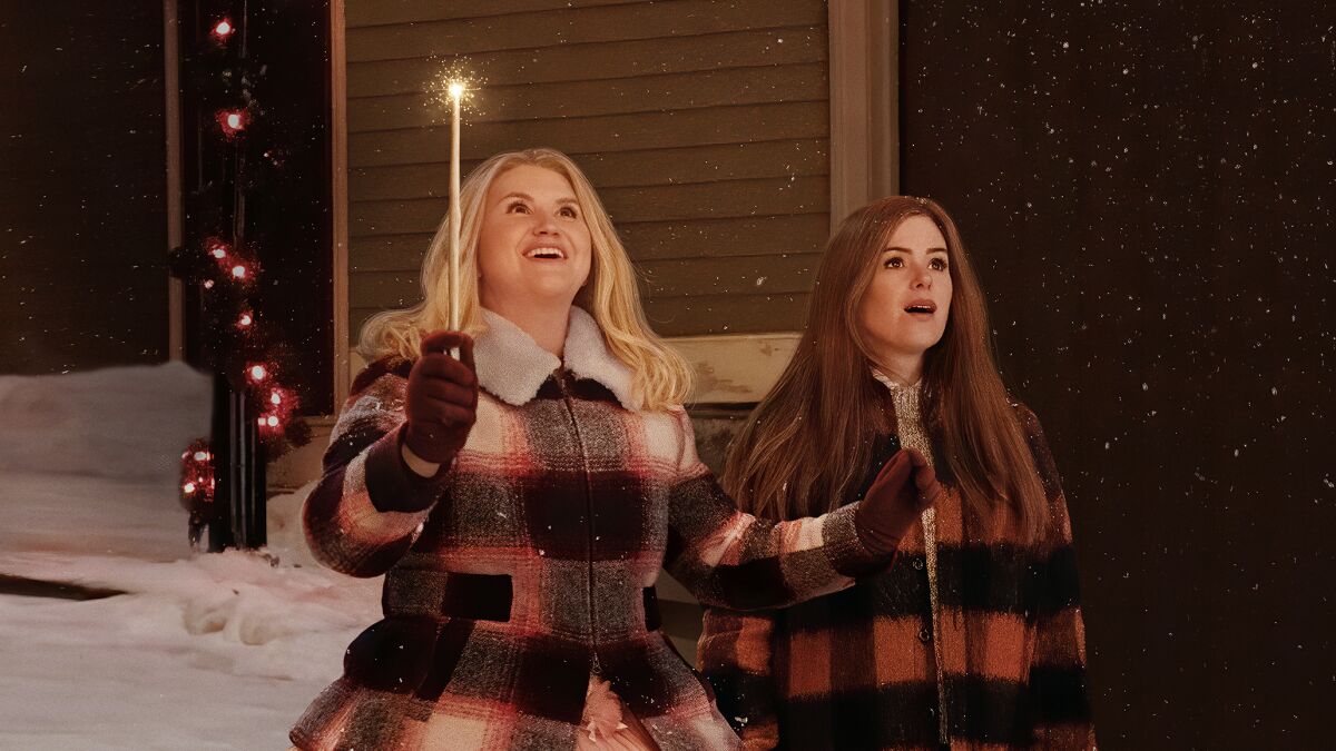 Jillian Bell and Isla Fisher in "Godmothered."