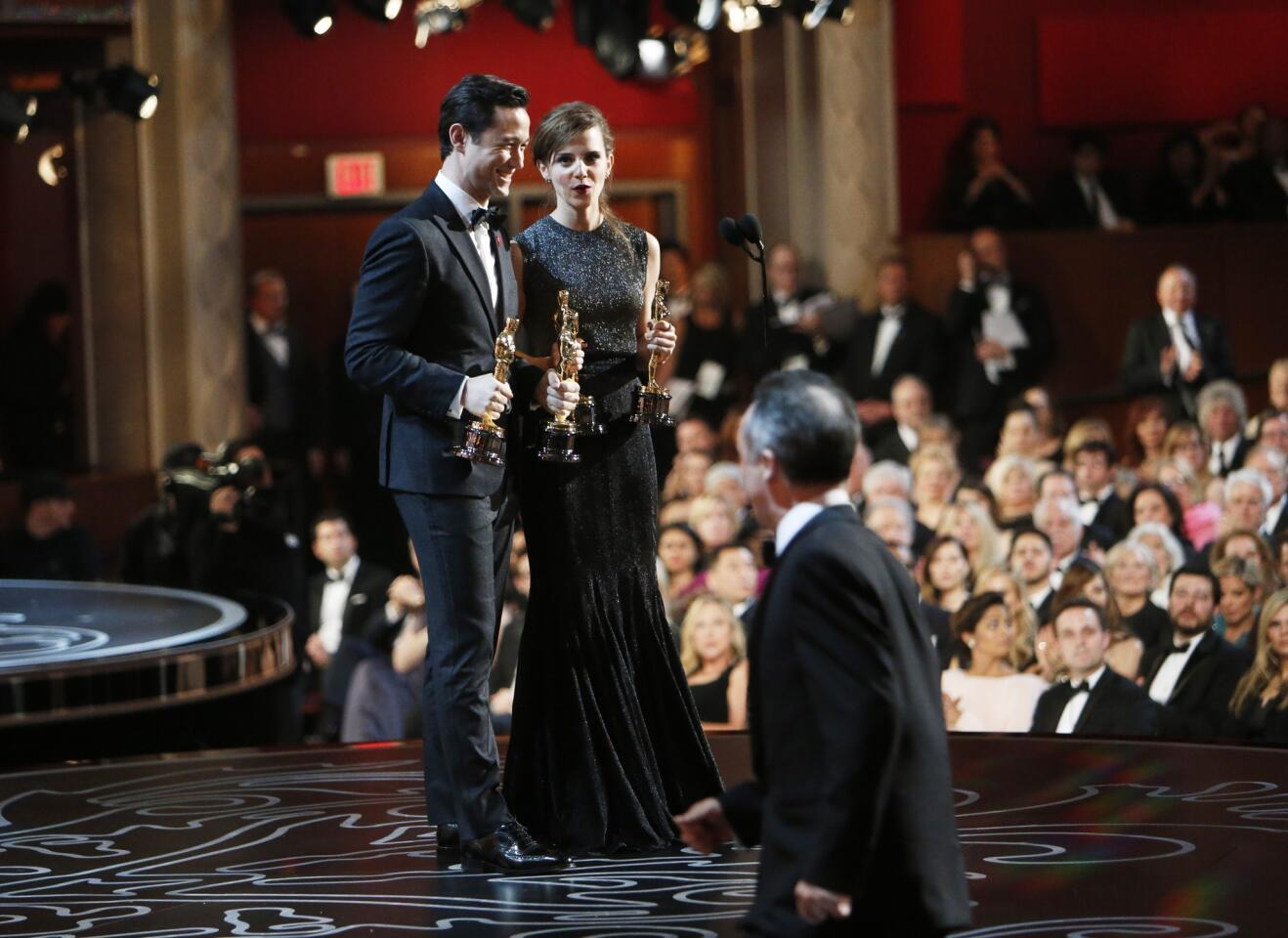 Backstage at the 2014 Academy Awards