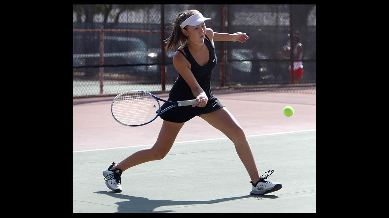 Photo Gallery: Glendale High vs. Burroughs in girls tennis
