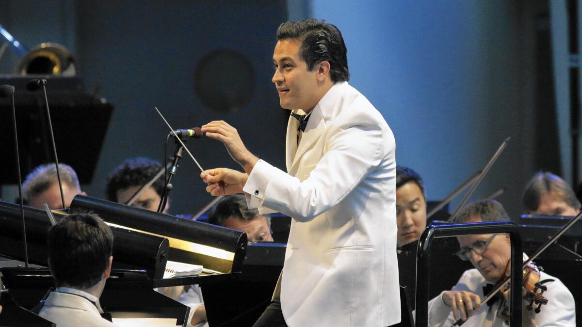 Diego Matheuz conducts the L.A. Phil in Verdi's "La Traviata" at the Hollywood Bowl.