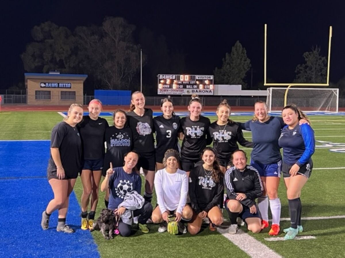 The alumni girls soccer team beat the varsity team 4-2 in the Jan. 7 game. 
