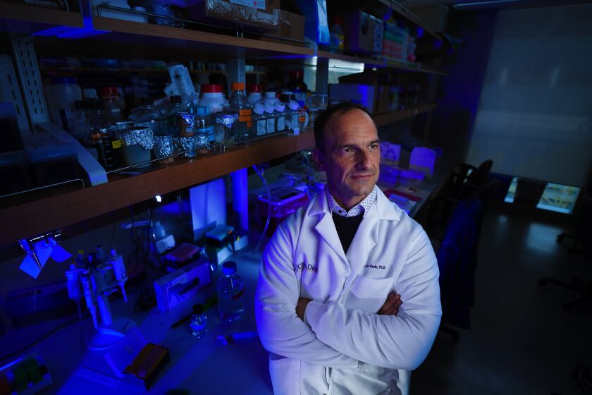 San Diego, CA - March 24: At his lab at UC San Diego campus, Lars Bode, is one of the co-founders of the Human Milk Institute at UC San Diego on Friday, March 24, 2023 in San Diego, CA. (Nelvin C. Cepeda / The San Diego Union-Tribune)