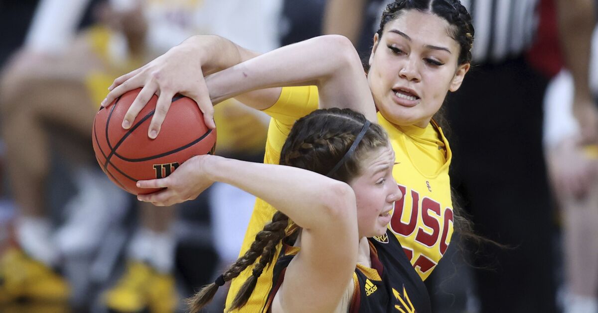 USC beats ASU in Pac-12 women's basketball tournament - Los Angeles Times
