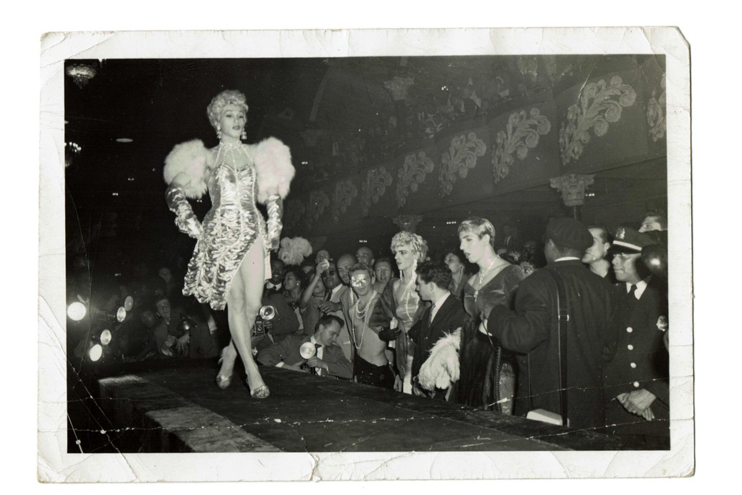 Michael Alogna at a drag ball circa 1955 at Rockland Palace, from the documentary "P.S. Burn This Letter Please"