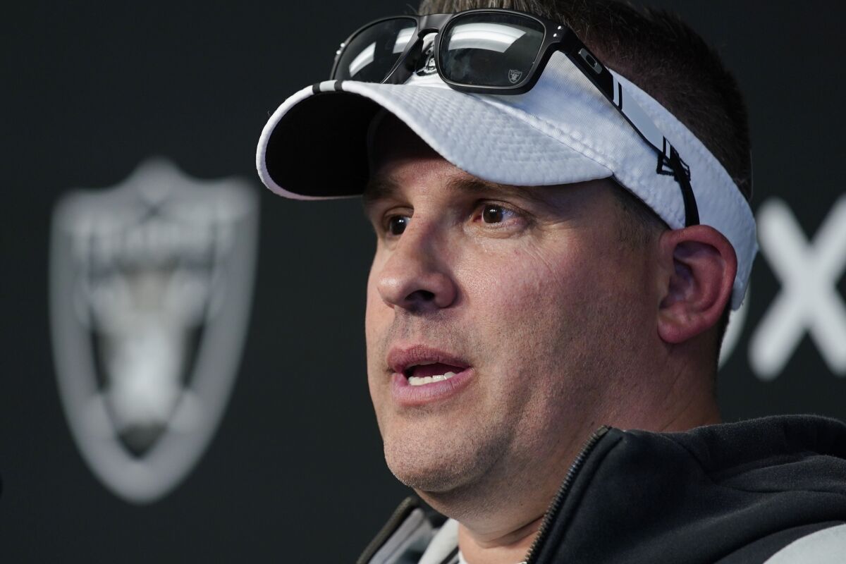 Returning home to Canton special for Raiders coach McDaniels - The San  Diego Union-Tribune