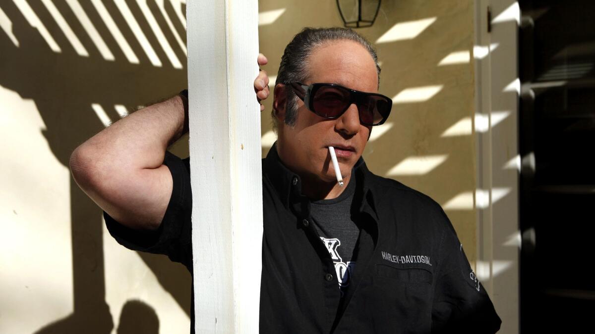 Comedian and actor Andrew "Dice" Clay at his home in Sherman Oaks on November 26, 2014.