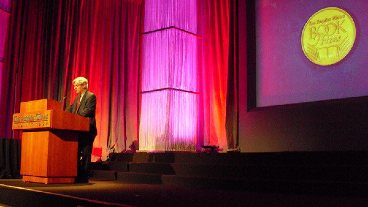 The LA Times David L. Ulin at the 2010 book prizes