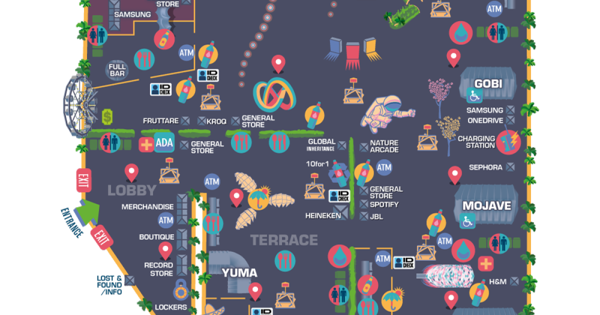 Coachella releases festival maps Los Angeles Times