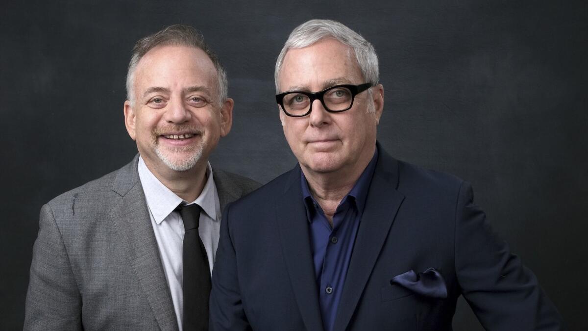 Marc Shaiman, left, and Scott Wittman pose for a portrait at the 91st Academy Awards Nominees Luncheon at The Beverly Hilton Hotel on Monday, Feb. 4, 2019, in Beverly Hills, California.