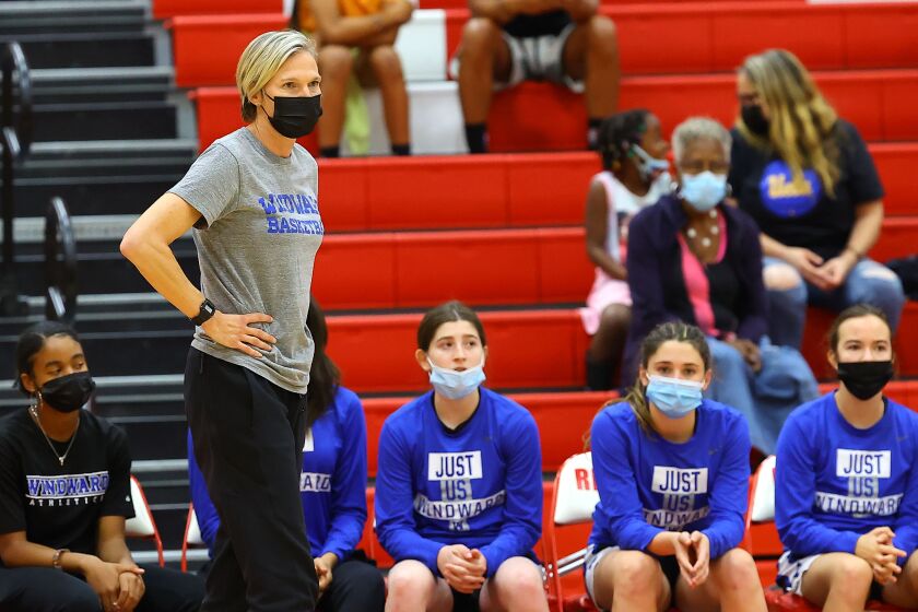 Windward coach Vanessa Nygaard has her girls' basketball team playing well.