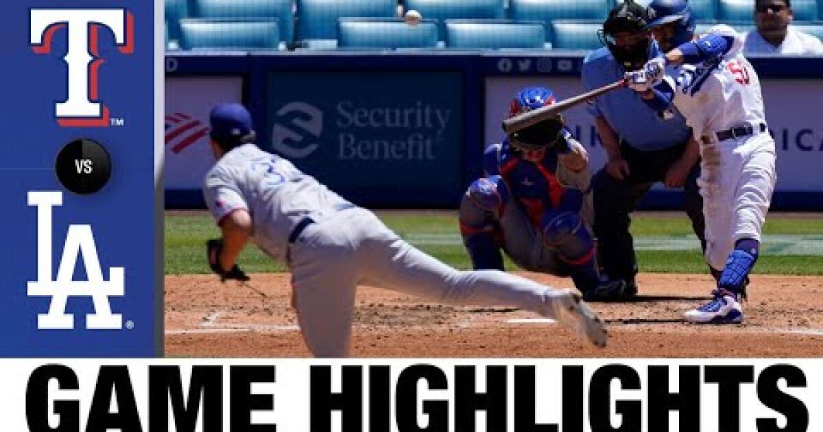 Dodgers vs. Texas Rangers highlights Los Angeles Times