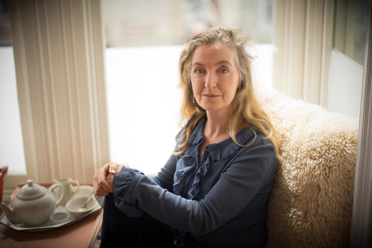 Author Rebecca Solnit poses at her home in San Francisco.
