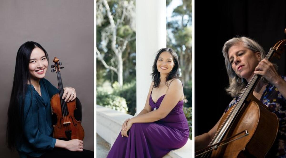 Hidden Valley Virtuosi (violinist Tien-Hsin Cindy Wu, pianist Ines Irawati and cellist Tanya Tomkins) will perform Oct. 28.