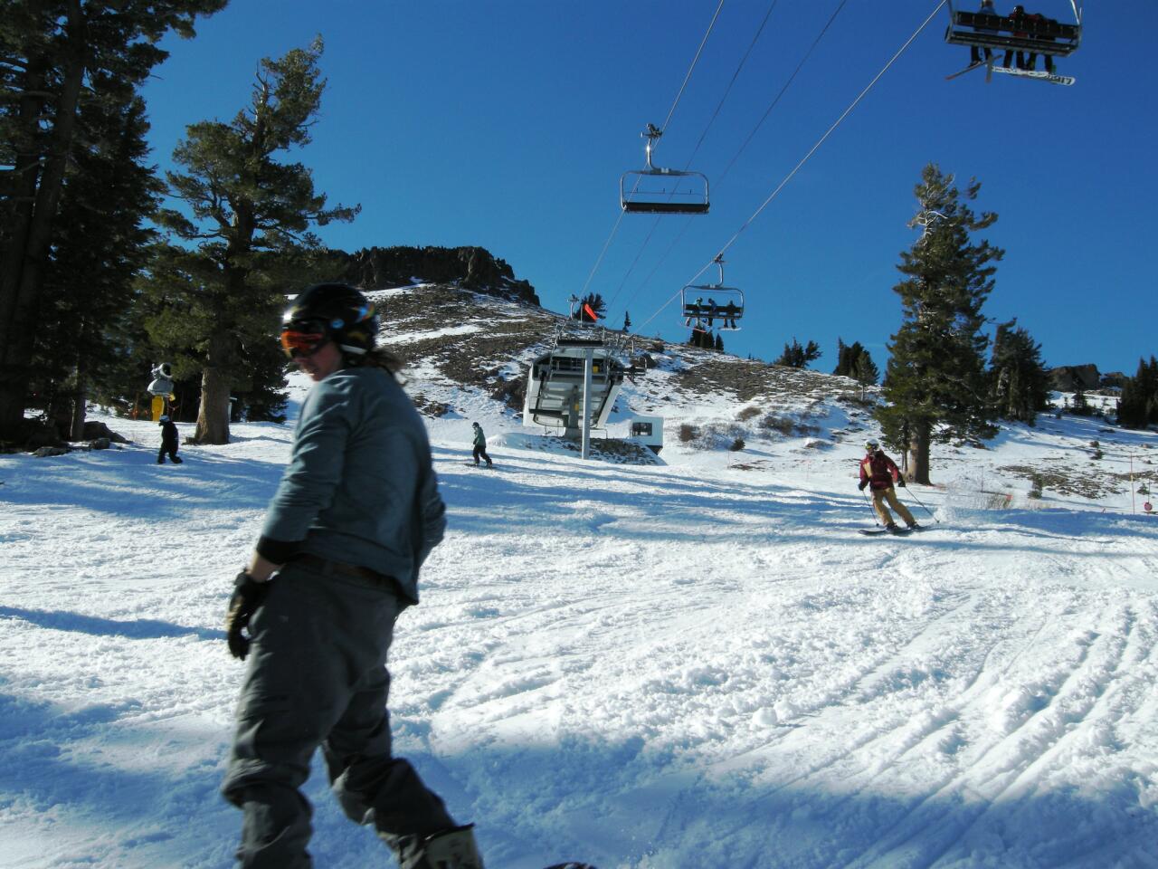 The Squaw Valley ski resort in Olympic Valley, Calif., offers a free half-day lift ticket if you show your boarding pass from your flight that day; the pass is good at the nearby Alpine Meadows resort too. The Reno-Tahoe International Airport is a short drive away.