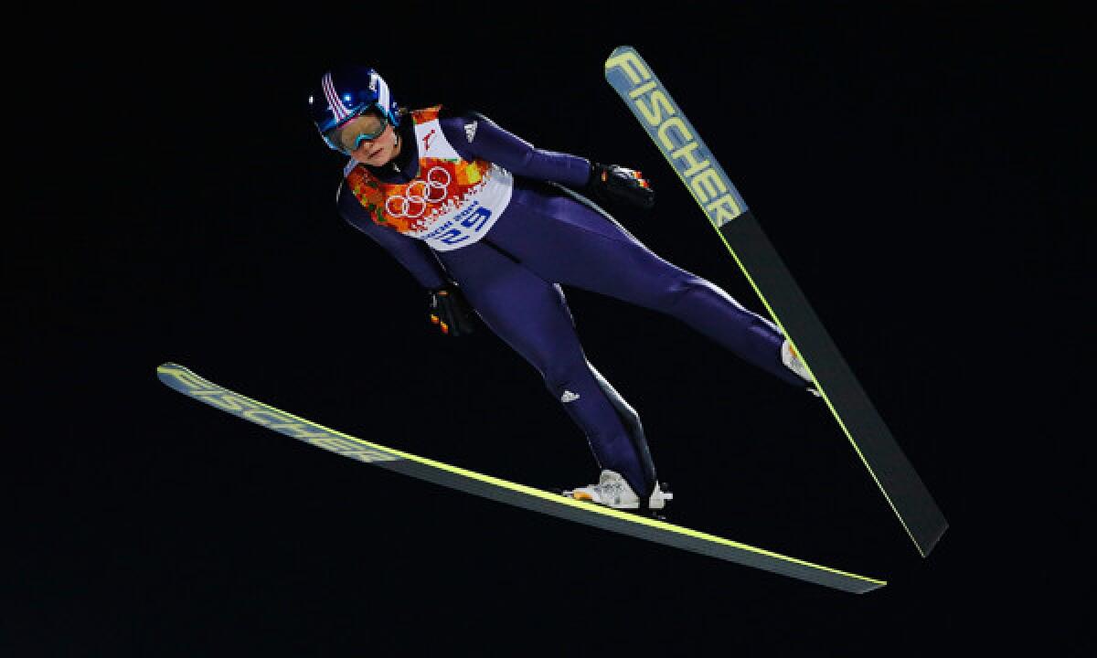 Germany's Carina Vogt jumps her way to Olympic gold Tuesday at the RusSki Gorki Ski Jumping Center in Sochi, Russia.