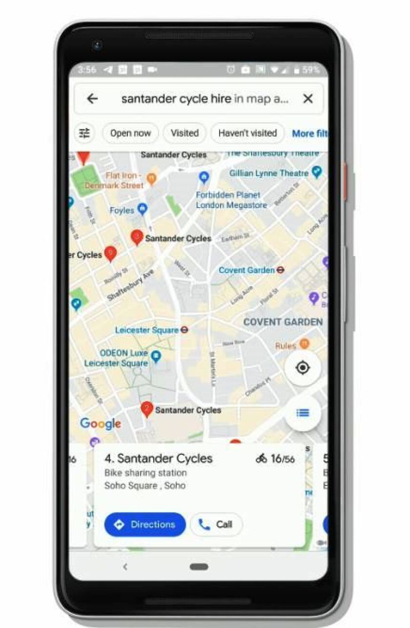 Google Maps brings real-time bike-sharing info to your phone .