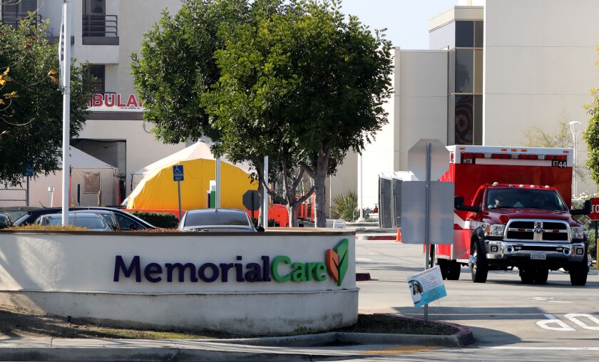 MemorialCare Orange Coast Medical Center in Fountain Valley Friday, Jan. 8.