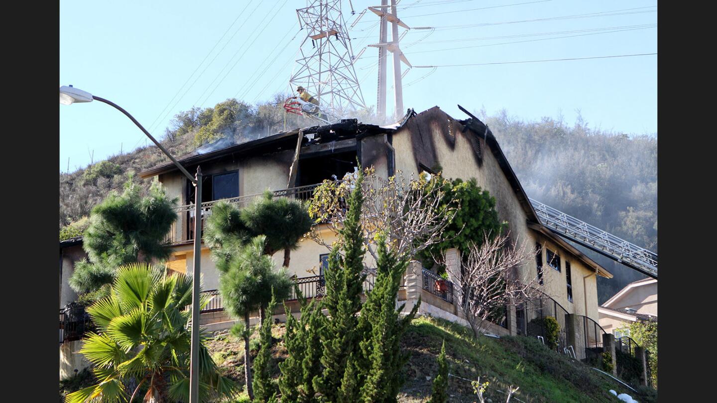 Photo Gallery: Glendale house fire destroys home on Dublin Drive