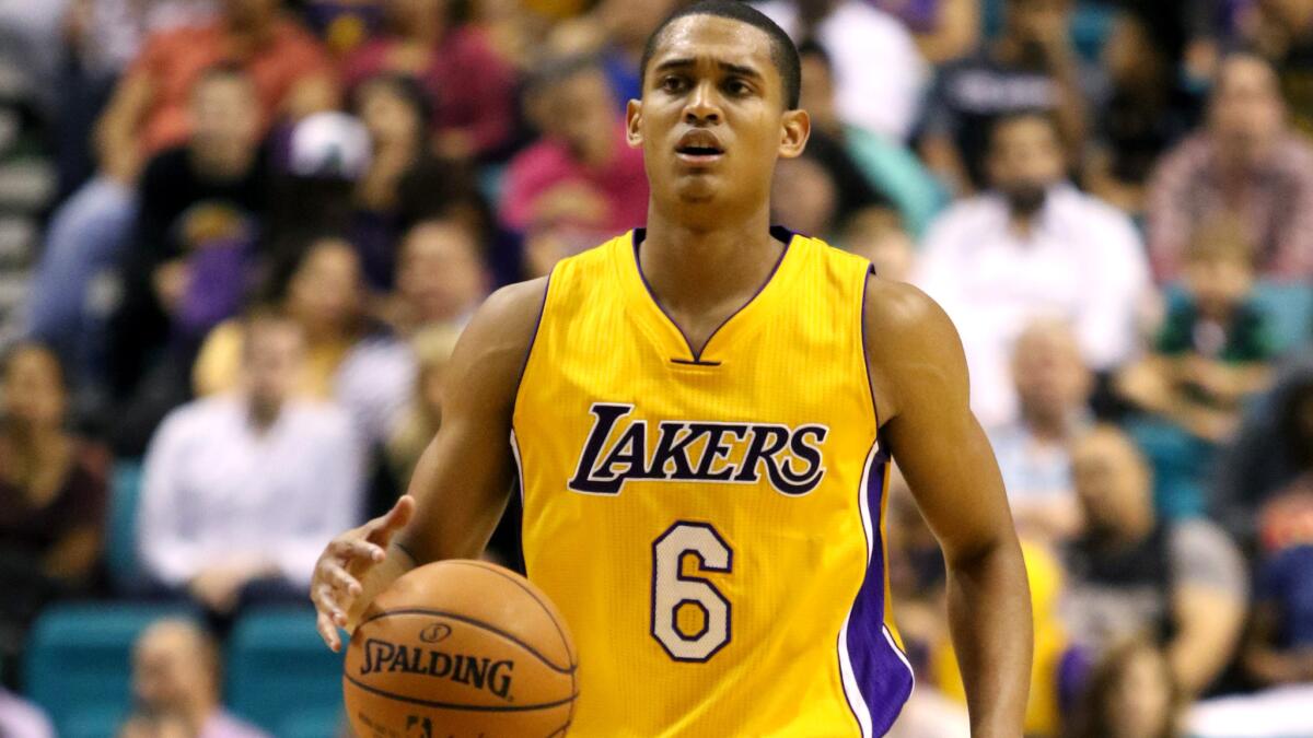 Lakers guard Jordan Clarkson