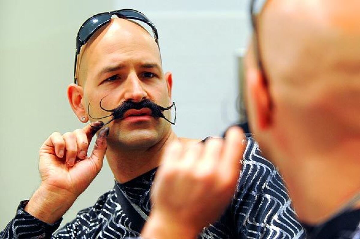 A competitor at the World Beard and Moustache Championships