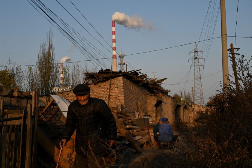 Smoke belches from a coal-powered power station near Datong, China's northern Shanxi province on November 2, 2021. (Photo by Noel Celis / AFP) (Photo by NOEL CELIS/AFP via Getty Images)