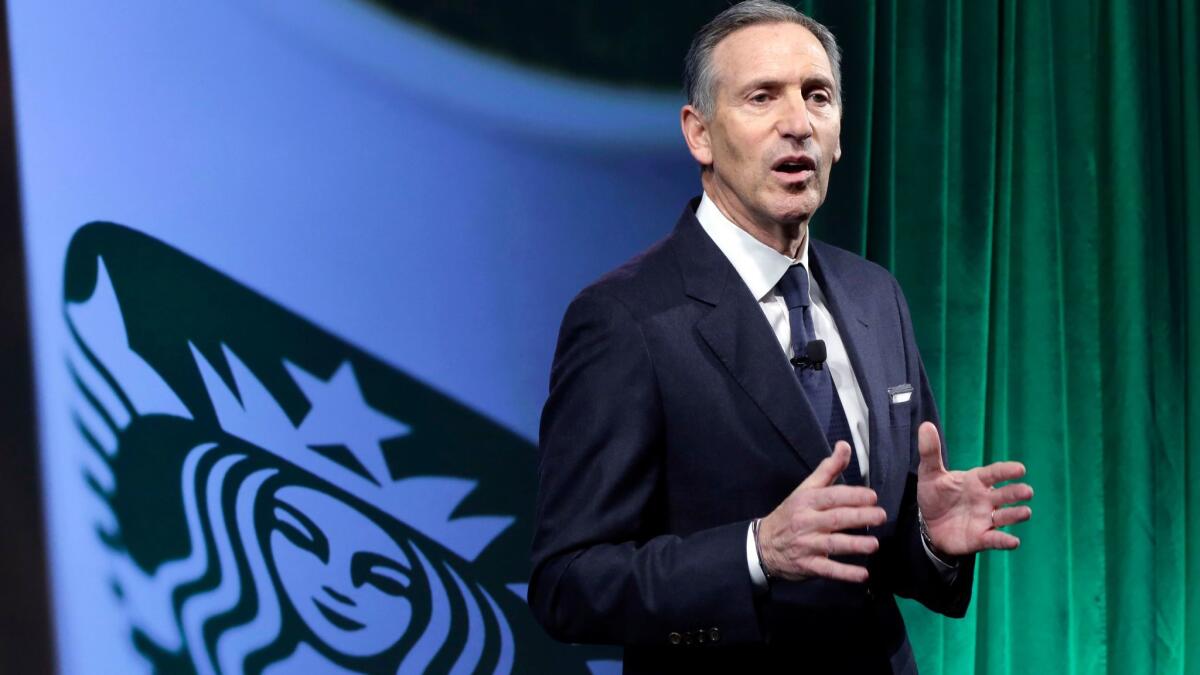 Starbucks Chairman and Chief Executive Howard Schultz.