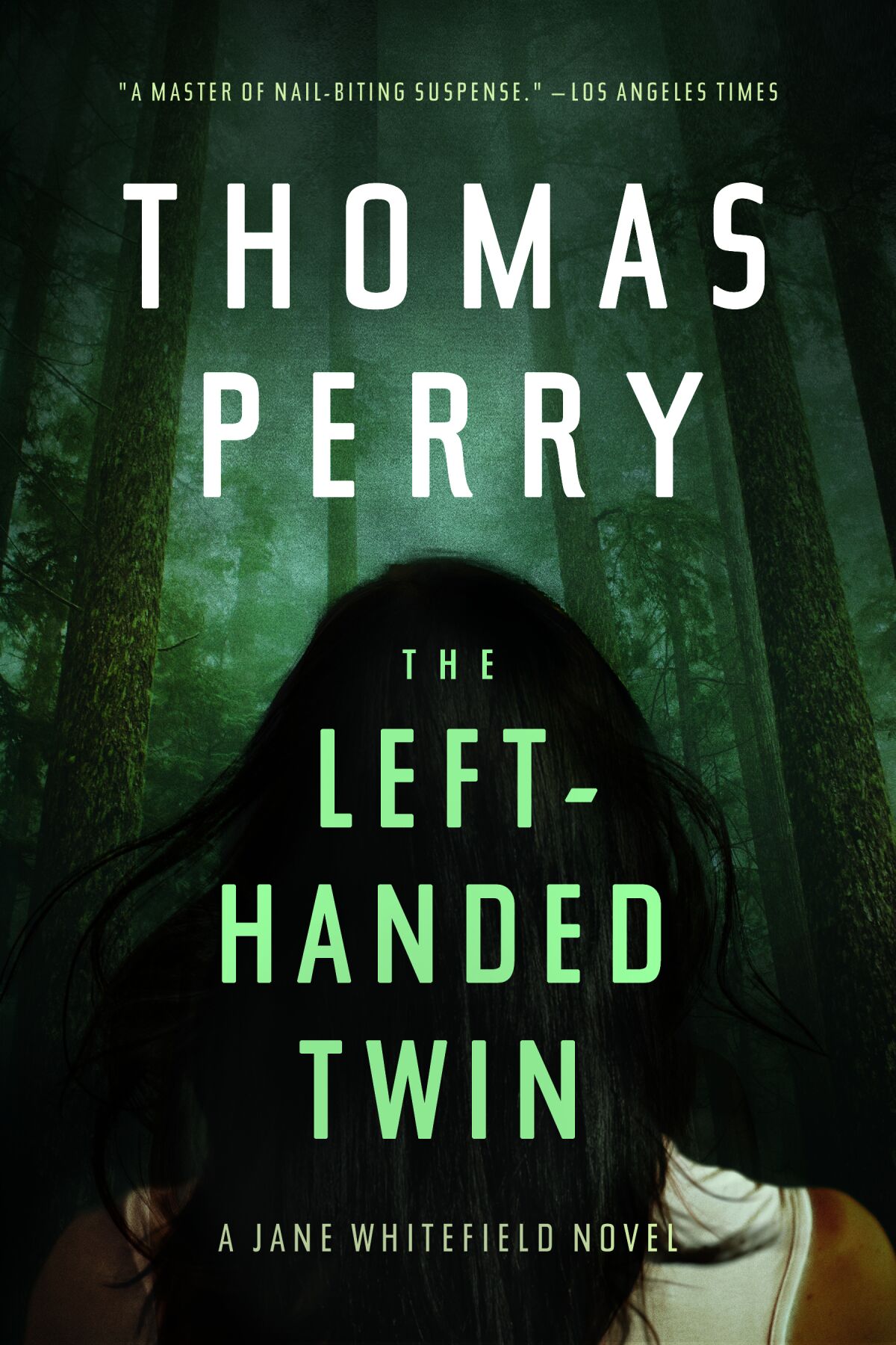 This image released by Mysterious Press shows "The Left-Handed Twin" by Thomas Perry. (Mysterious Press via AP)