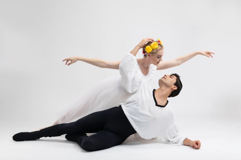 San Diego Ballet's Stephanie Maiorano, left, and Tonatiuh Gomez, in San Diego Ballet's "Giselle."