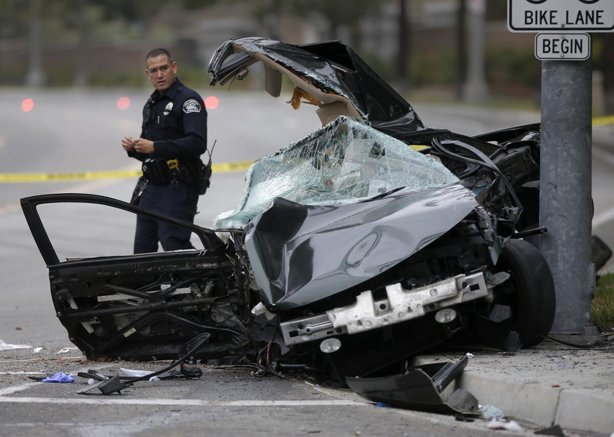 One person died and another was injured in a one-car traffic accident last July in Fullerton. A surge in traffic deaths in 2016 has perplexed experts, who can't provide a reason for the trend.