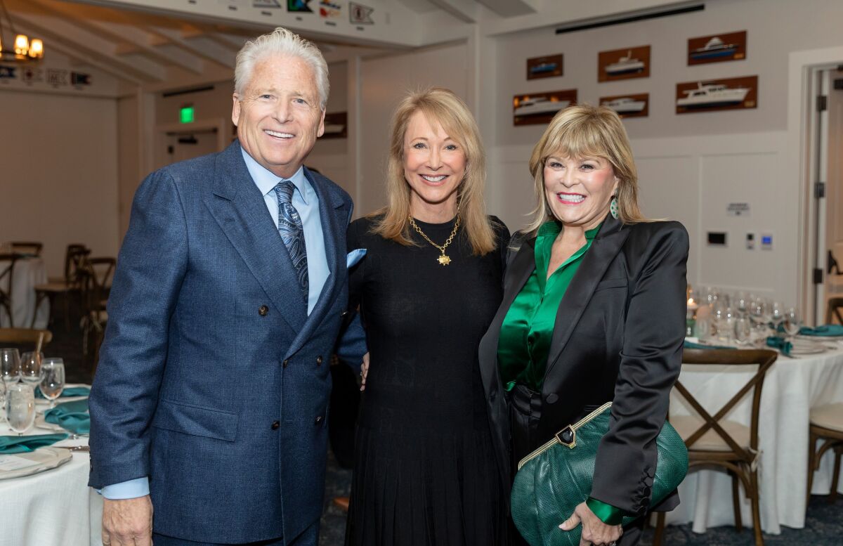 Jeff Sherwood joins Valarie Van Cleave and Valaree Wahler at a luncheon.