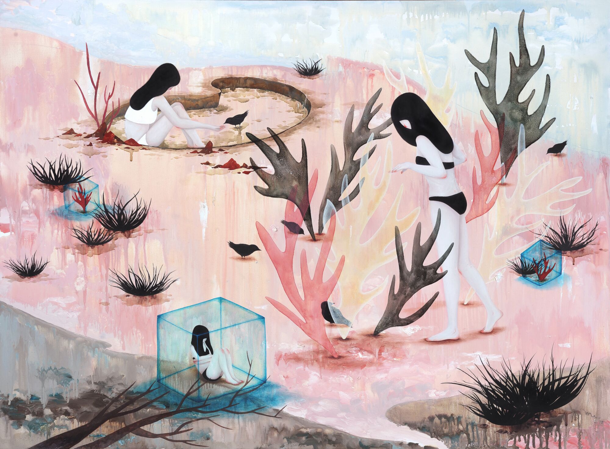 "Finding Myself" by Mandy Cao is a part of an exhibit at Oceanside Museum of Art titled "A Kind of Heaven."