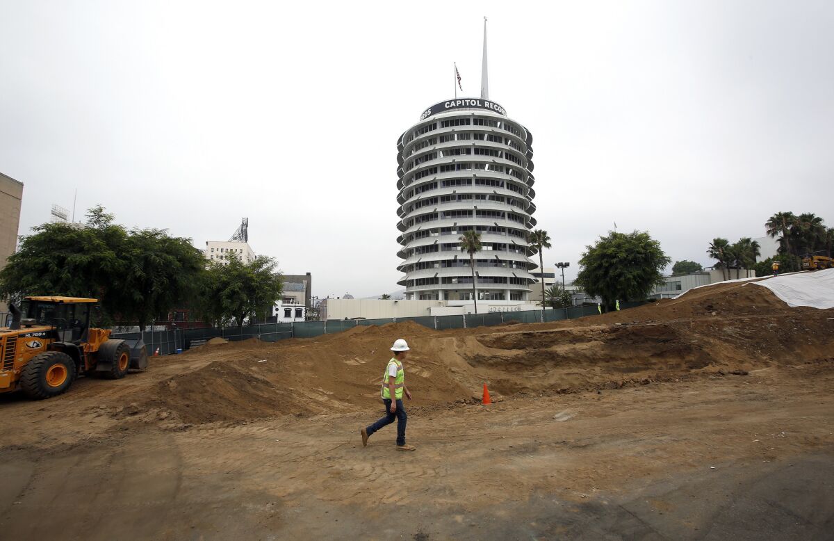 Consultants dug trenches and took soil samples to determine whether an active earthquake fault runs underneath proposed development sites in Hollywood.