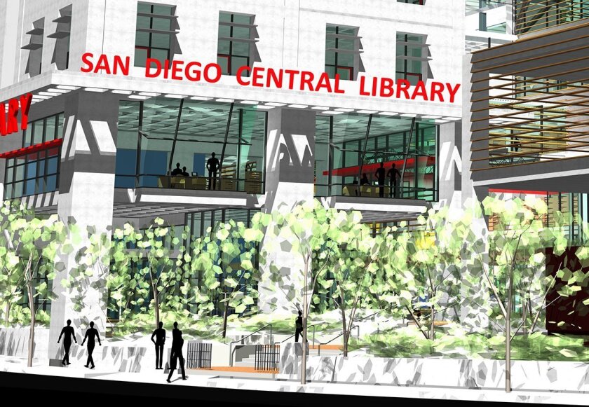Downtown Library Landscaping To Include Green Screen The San