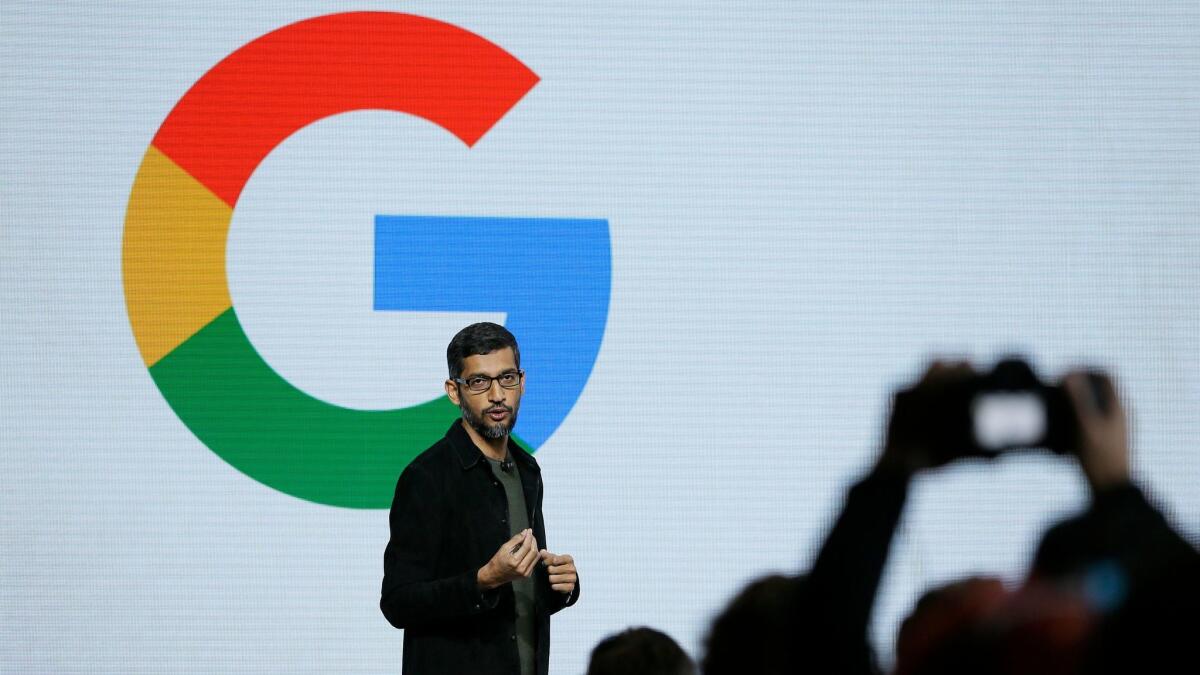 Sundar Pichai is the chief executive of Google, a division of Alphabet.