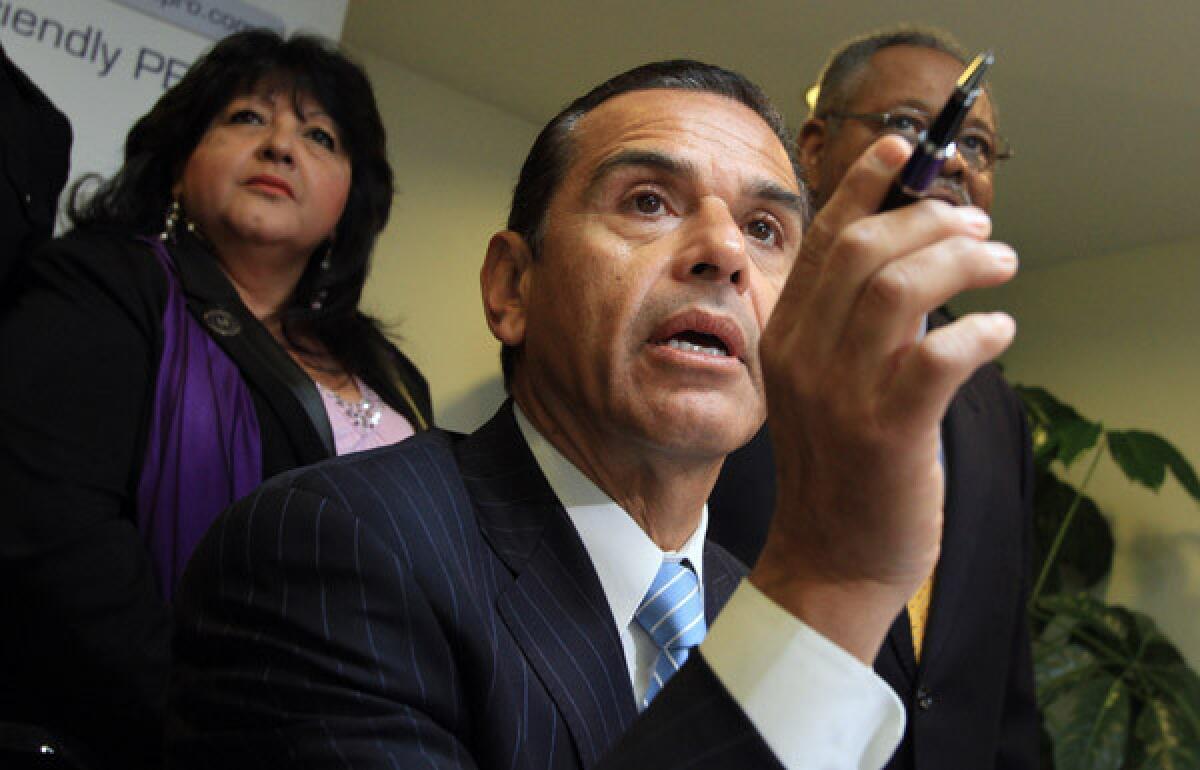 Los Angeles Mayor Antonio Villaraigosa says the possibility that the city's budget deficit could be cut by more than half means draconian cuts are unlikely.