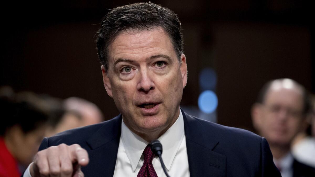 Former FBI Director James B, Comey in 2017.