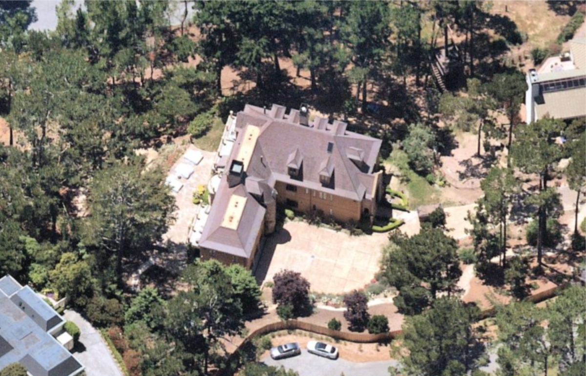A one-acre estate seen from above