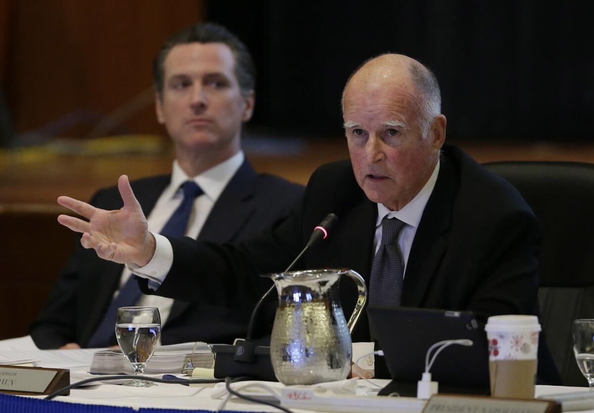 California Gov. Jerry Brown supports the idea of offering more three-year track degrees at colleges.